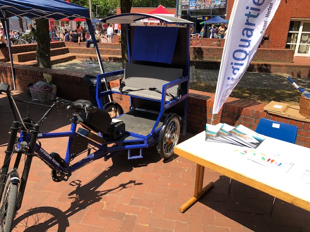 Eine der E-Rikschas der Dorstener Arbeit