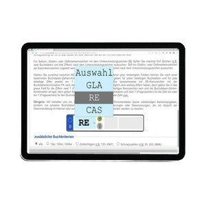 Link zur Seite: Wunschkennzeichen Wunschkennzeichen